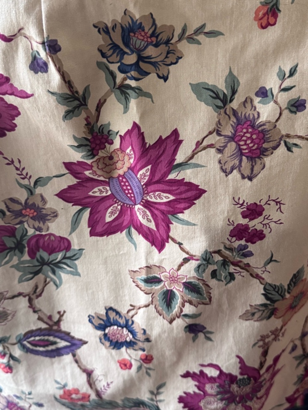 Talbots Beige Pencil Skirt with Pink and Purple Floral Print - Picture 3 of 4